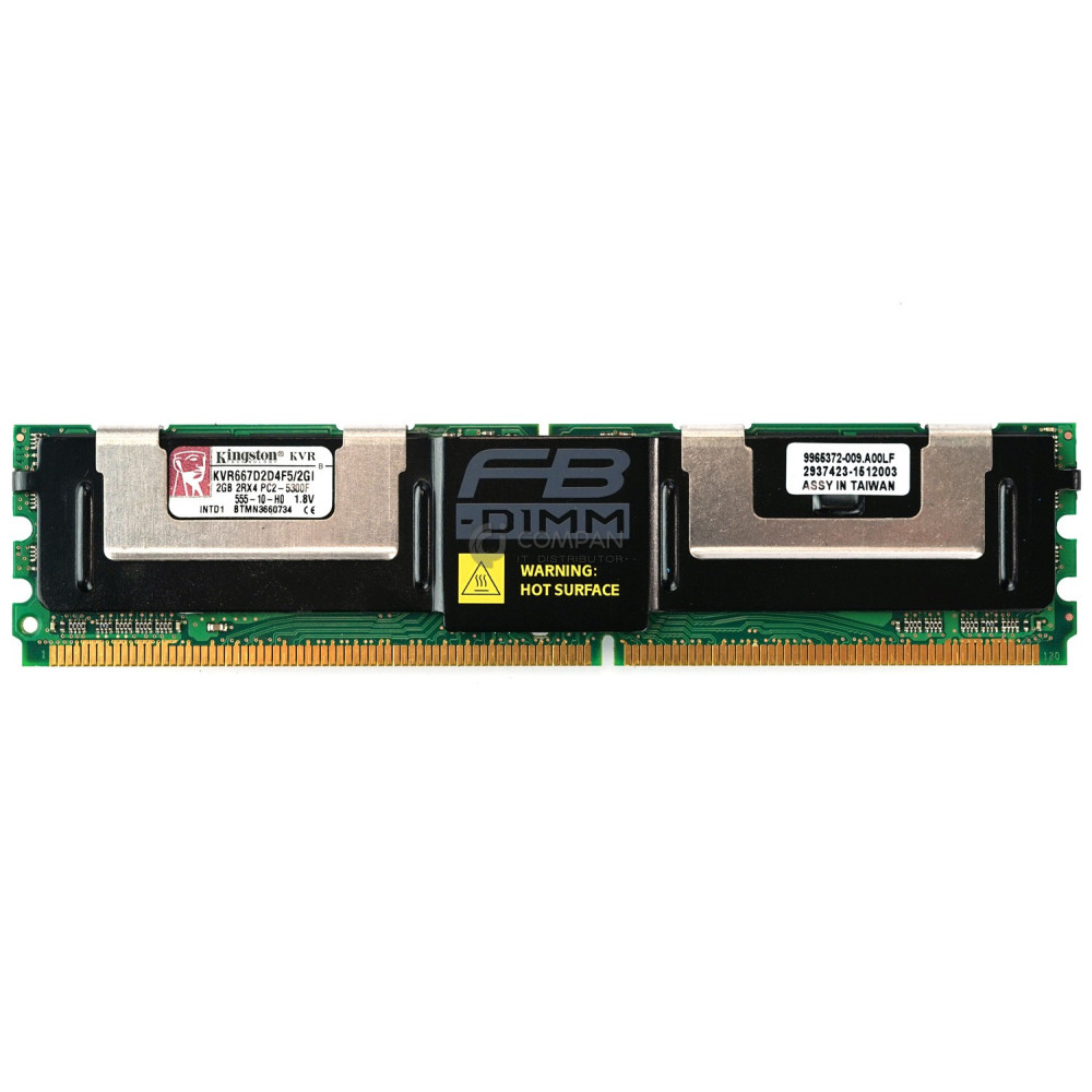 KVR667D2D4F5-2GI KINGSTON MEMORY 2GB 2RX4 PC2 5300F DDR2 KVR667D2D4F5-2GI KVR667D2D4F5-2GI, 9930805-007.A00LF, KVR667D2D4F5/2GI KVR667D2D4F5-2GI, 9930805-007.A00LF, KVR667D2D4F5/2GI